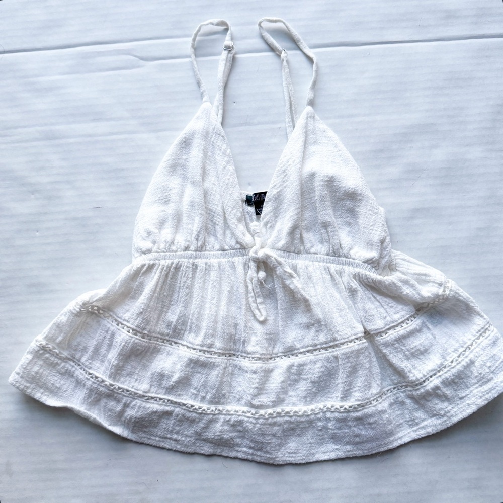 Wild Fable Boho Cami Tank Top in White